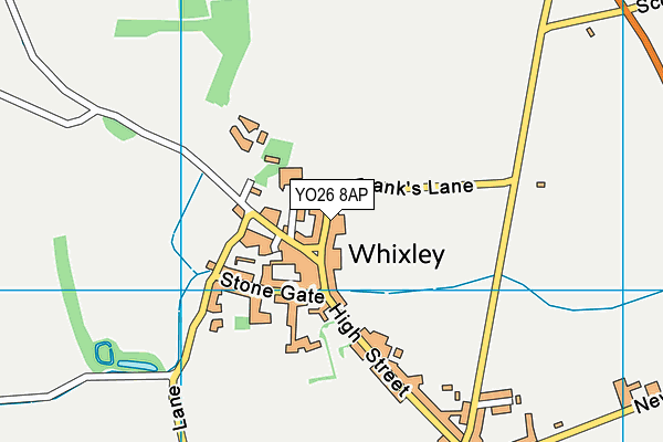 Whixley Playing Field map (YO26 8AP) - OS VectorMap District (Ordnance Survey)