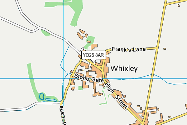 YO26 8AR map - OS VectorMap District (Ordnance Survey)