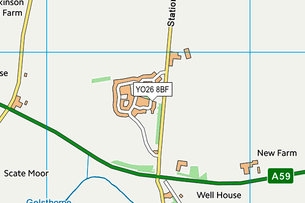 YO26 8BF map - OS VectorMap District (Ordnance Survey)