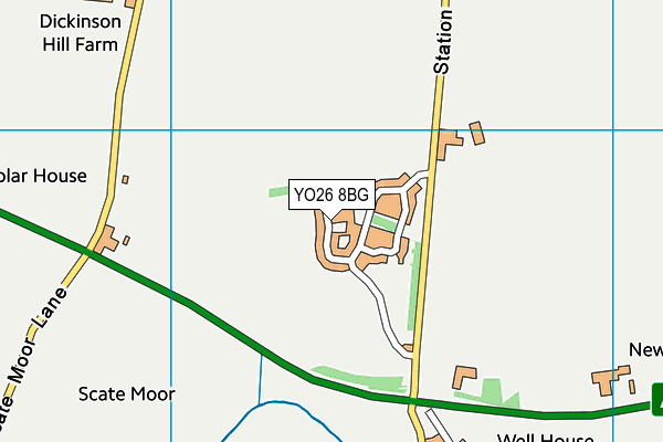 YO26 8BG map - OS VectorMap District (Ordnance Survey)