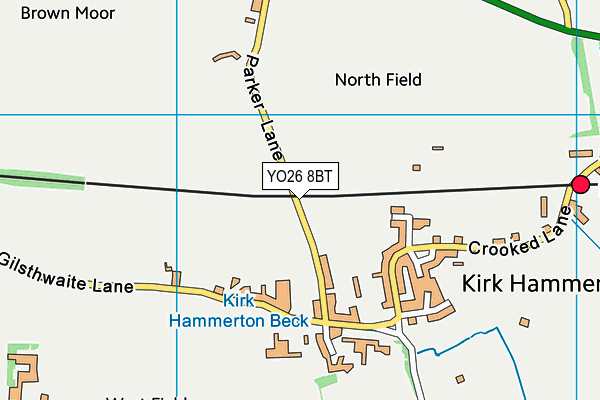 YO26 8BT map - OS VectorMap District (Ordnance Survey)