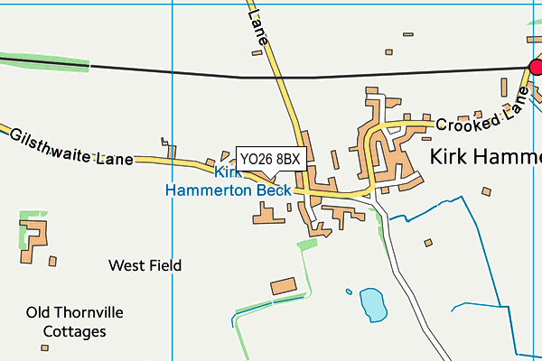 YO26 8BX map - OS VectorMap District (Ordnance Survey)