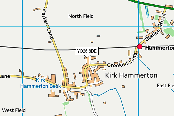 Kirk Hammerton Church of England Primary School map (YO26 8DE) - OS VectorMap District (Ordnance Survey)