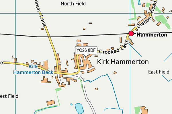 YO26 8DF map - OS VectorMap District (Ordnance Survey)