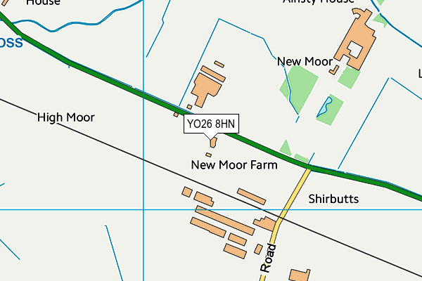 YO26 8HN map - OS VectorMap District (Ordnance Survey)