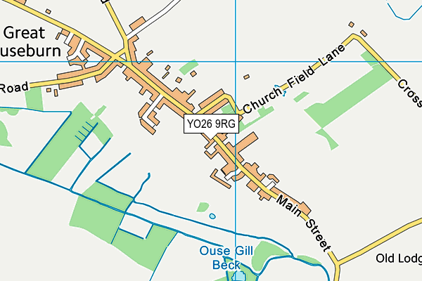 Great Ouseburn Community Primary School map (YO26 9RG) - OS VectorMap District (Ordnance Survey)