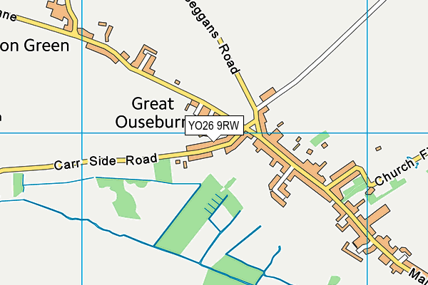 YO26 9RW map - OS VectorMap District (Ordnance Survey)