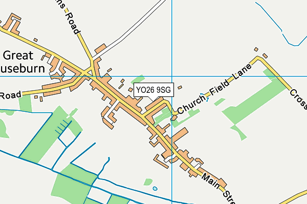 YO26 9SG map - OS VectorMap District (Ordnance Survey)