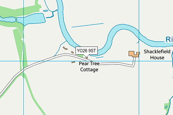 YO26 9ST map - OS VectorMap District (Ordnance Survey)