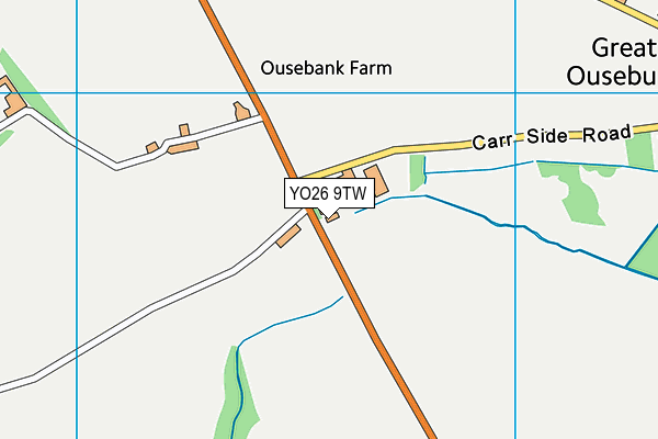 YO26 9TW map - OS VectorMap District (Ordnance Survey)