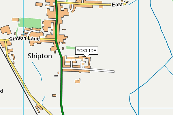 YO30 1DE map - OS VectorMap District (Ordnance Survey)