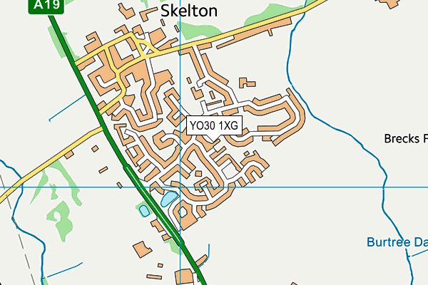 YO30 1XG map - OS VectorMap District (Ordnance Survey)