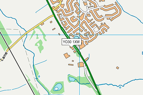 YO30 1XW map - OS VectorMap District (Ordnance Survey)
