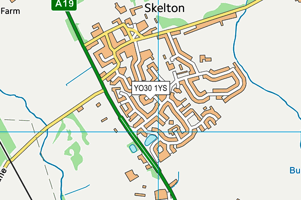 YO30 1YS map - OS VectorMap District (Ordnance Survey)