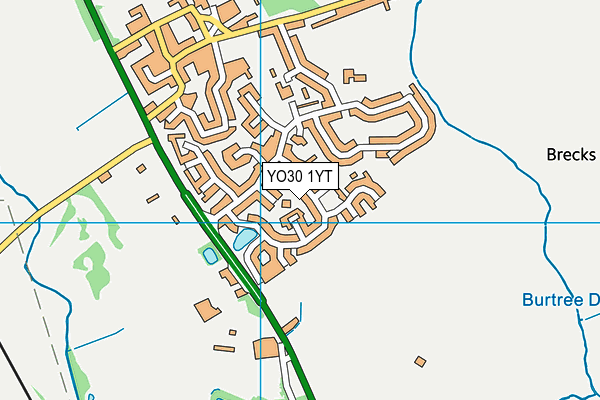 YO30 1YT map - OS VectorMap District (Ordnance Survey)