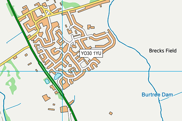 YO30 1YU map - OS VectorMap District (Ordnance Survey)