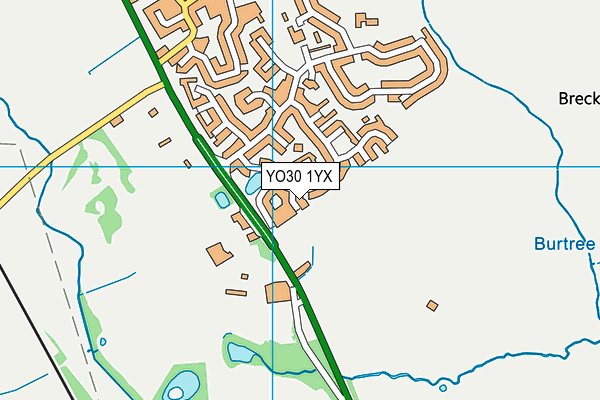 YO30 1YX map - OS VectorMap District (Ordnance Survey)