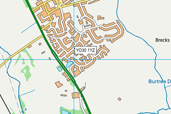 YO30 1YZ map - OS VectorMap District (Ordnance Survey)