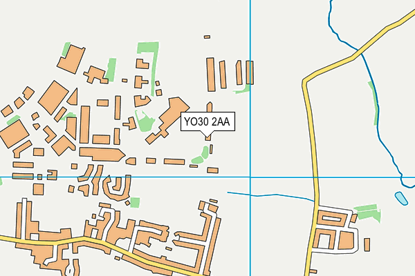 YO30 2AA map - OS VectorMap District (Ordnance Survey)