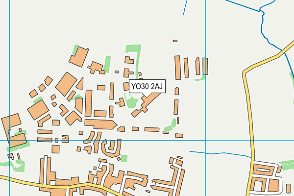 Raf Linton On Ouse map (YO30 2AJ) - OS VectorMap District (Ordnance Survey)