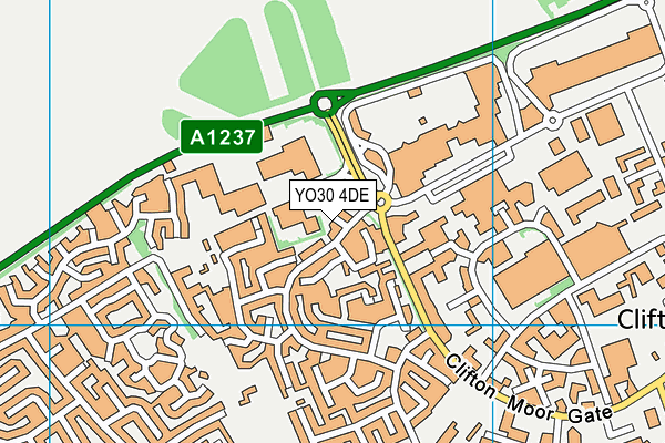 YO30 4DE map - OS VectorMap District (Ordnance Survey)