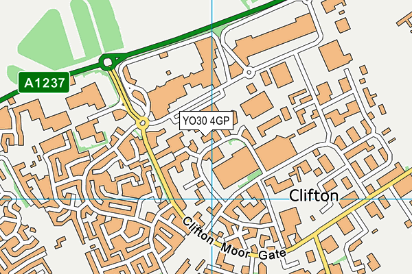 YO30 4GP map - OS VectorMap District (Ordnance Survey)