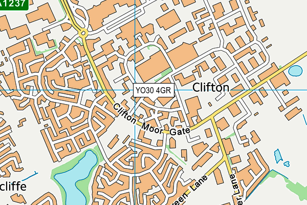 YO30 4GR map - OS VectorMap District (Ordnance Survey)