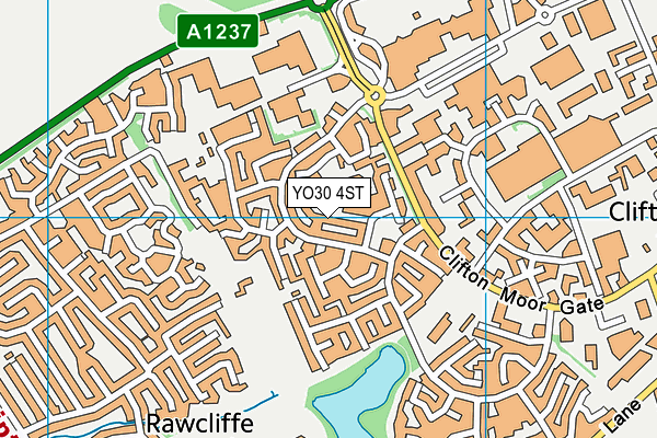 YO30 4ST map - OS VectorMap District (Ordnance Survey)