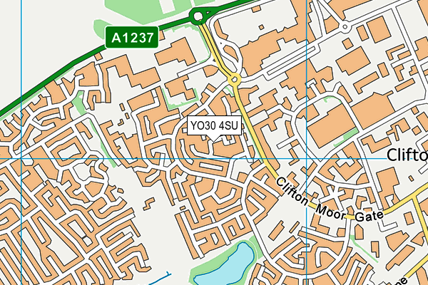 YO30 4SU map - OS VectorMap District (Ordnance Survey)