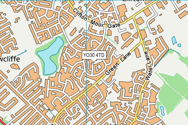 YO30 4TD map - OS VectorMap District (Ordnance Survey)