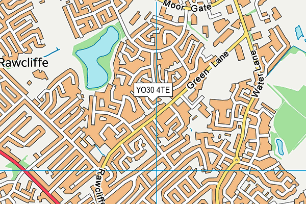 YO30 4TE map - OS VectorMap District (Ordnance Survey)