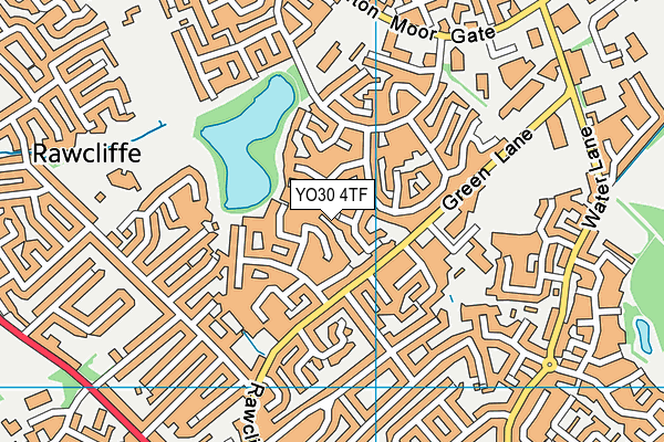 YO30 4TF map - OS VectorMap District (Ordnance Survey)