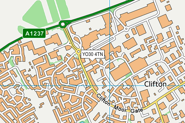 1gym (York) (Closed) map (YO30 4TN) - OS VectorMap District (Ordnance Survey)