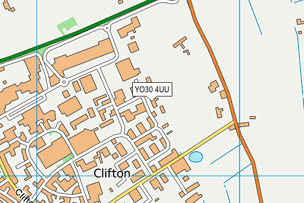 YO30 4UU map - OS VectorMap District (Ordnance Survey)