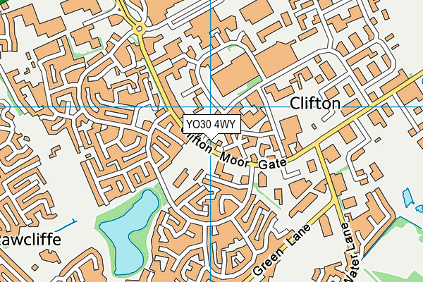 YO30 4WY map - OS VectorMap District (Ordnance Survey)