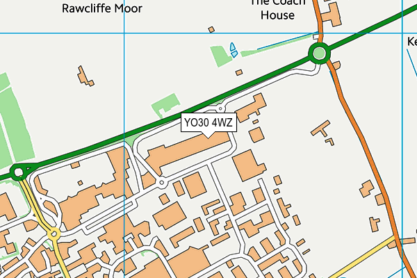 Puregym (York) map (YO30 4WZ) - OS VectorMap District (Ordnance Survey)