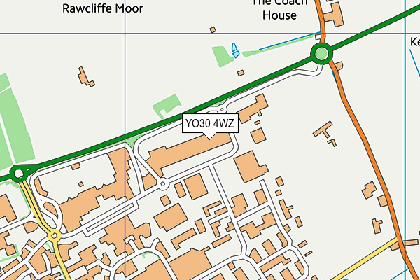 YO30 4WZ map - OS VectorMap District (Ordnance Survey)