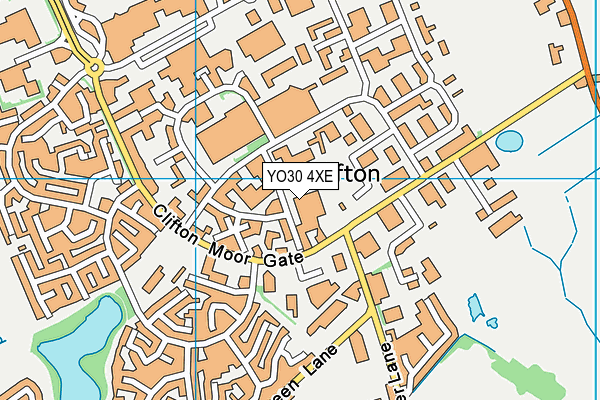 YO30 4XE map - OS VectorMap District (Ordnance Survey)
