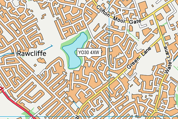 YO30 4XW map - OS VectorMap District (Ordnance Survey)