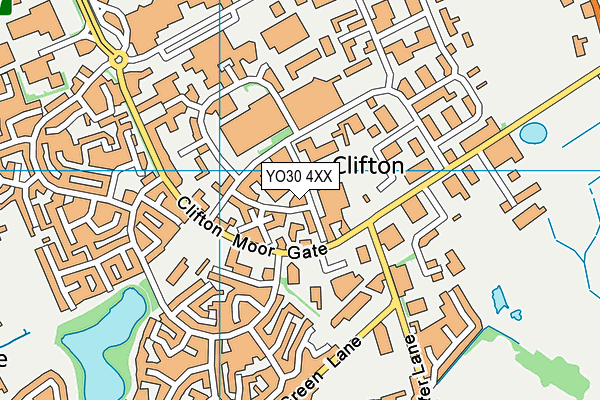 YO30 4XX map - OS VectorMap District (Ordnance Survey)
