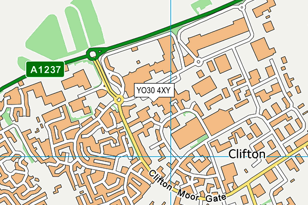 YO30 4XY map - OS VectorMap District (Ordnance Survey)