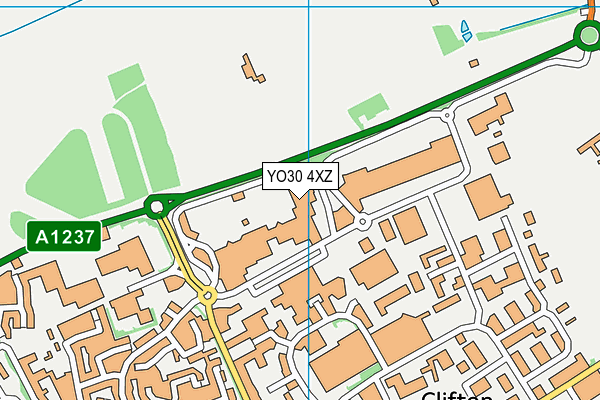 YO30 4XZ map - OS VectorMap District (Ordnance Survey)