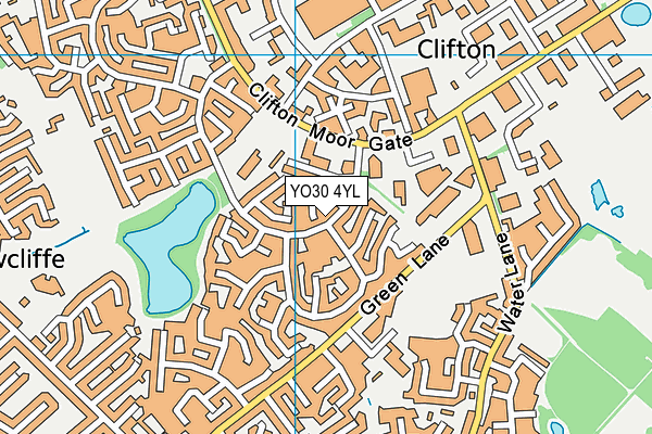 YO30 4YL map - OS VectorMap District (Ordnance Survey)