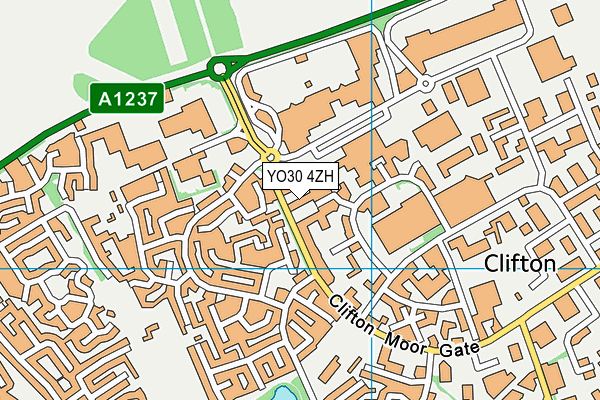 YO30 4ZH map - OS VectorMap District (Ordnance Survey)