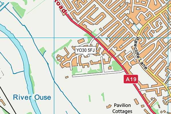 YO30 5FJ map - OS VectorMap District (Ordnance Survey)