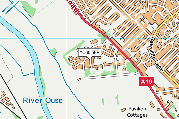 YO30 5FP map - OS VectorMap District (Ordnance Survey)