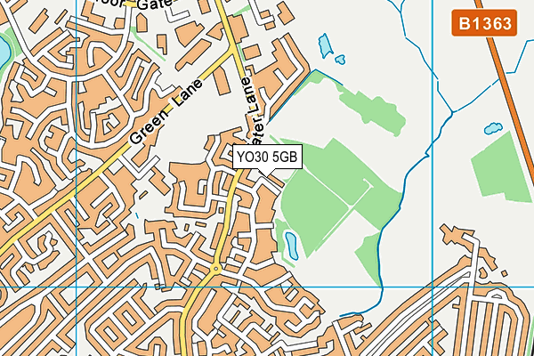 YO30 5GB map - OS VectorMap District (Ordnance Survey)
