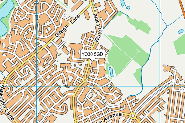 YO30 5GD map - OS VectorMap District (Ordnance Survey)