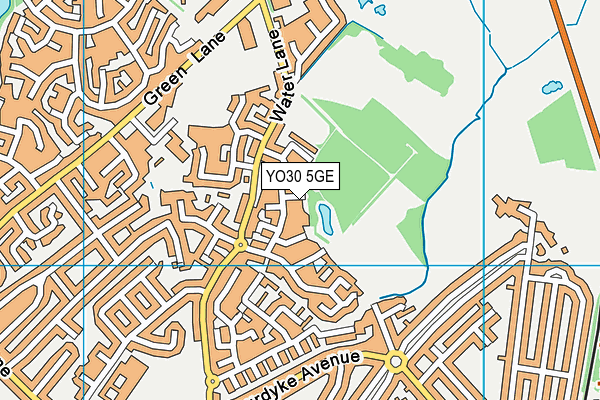 YO30 5GE map - OS VectorMap District (Ordnance Survey)