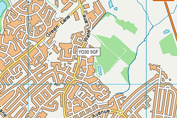 YO30 5GF map - OS VectorMap District (Ordnance Survey)
